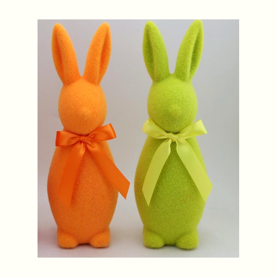 Flocked Easter bunnies